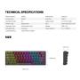FANTECH Tastatura Mehanička Gaming MK211 RGB Atom61 crna (red switch) - slika 4