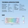 FANTECH Tastatura Mehanička Gaming MK612 Atom x83 AME bela (taro switch) - slika 5