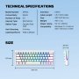 FANTECH Tastatura Mehanička Gaming MK611 Atom x63 AME bela (taro switch) - slika 5