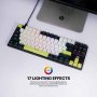 FANTECH Tastatura Mehanička Gaming MK877S RGB Atom 87S Mori bela (rosie switch) - slika 3