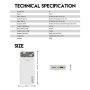FANTECH Power bank Prenosiva baterija T1 10000mAh QC, PD, 22.5W beli - slika 2