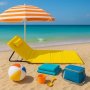 Lemon Planet Lezaljka sklopiva za plazu 140x39cm zuta LP-722000 zuta - slika 1