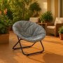 Lemon Planet Bastenska stolica 80x80x76cm siva LP-718000S - slika 1