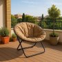 Lemon Planet Bastenska stolica 80x80x76cm kapucino LP-718000K - slika 1