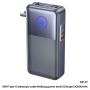 REMAX CP-17 65W sa teleskopskim kablom USB-C 20000mAh Powerbank sivi - slika 1