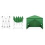 MultiGarden Baštenski šator/paviljon 3 × 3 m, automatski rasklopiv, zeleni, sa 4 bočne stranice - slika 2