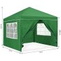 MultiGarden Baštenski šator/paviljon 3 × 3 m, automatski rasklopiv, zeleni, sa 4 bočne stranice - slika 5