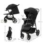 KINDERKRAFT Kolica za bebe sa tacnom trig 3 black - slika 1