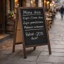 ModernHome Reklamni A-stalak 83×50 cm, dvostrana tabla za pisanje kredom - slika 3