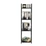 ModernHome Drvena polica sa metalnim LOFT okvirom, 4 nivoa, crna - slika 2