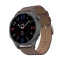 MS MOBILE DT5 Smart Watch crni (crna silikonska i braon kožna narukvica) - slika 1