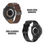 MS MOBILE DT5 Smart Watch crni (crna silikonska i braon kožna narukvica) - slika 4