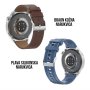 MS MOBILE DT5 Smart Watch sivi (plava silikonska i braon kožna narukvica) - slika 4