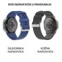 MS MOBILE DT Watch X Smart Watch plavi (plava silikonska i crna kožna narukvica) - slika 4