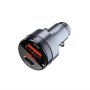 MOXOM MX-VC44 USB-A 18W+Type-C PD30W Auto punjač bez kabla crni - slika 1