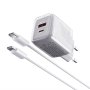 MOXOM MX-HC206 20W Type C na Type C punjač beli - slika 1