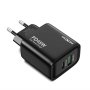 MOXOM MX-HC178 GaN USB+Type-C QC 18W PD 45W kućište punjača crno - slika 1