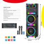MS MOBILE Zvučnik bluetooth NDR-M1104 60W 2*10 inča sa dva mikrofona crni - slika 5