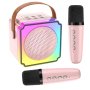N/A Karaoke Bluetooth zvučnik sa 2 mikrofona P8, roze - slika 1