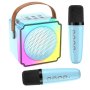 N/A Karaoke Bluetooth zvučnik sa 2 mikrofona P8, plavi - slika 1