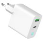 GEMBIRD GEMBIRD TA-UC-PDQC20L-W-01 Gembird punjac 20W, 2-port (USB-A+USB-C) LED, white - slika 2