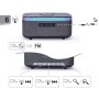GEMBIRD GEMBIRD DAC-SPKBT-QC15-BK Gembird Digitalni sat+alarm sa bezicnim punjenjem telefona 15W i zvucnikom, FM, BT - slika 4