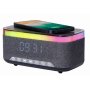 GEMBIRD GEMBIRD DAC-SPKBT-QC15-BK Gembird Digitalni sat+alarm sa bezicnim punjenjem telefona 15W i zvucnikom, FM, BT - slika 1