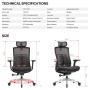 FANTECH Stolica Office OC1 PRO Ergonomska siva - slika 4