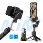 3G Tripod stabilizator Q19 smart AI sa selfie stickom i LED svetlom crni - slika 1