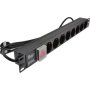 GEMBIRD ExeLink Razvodni PDU panel za REK sa 8 utiènih mesta (aluminijum) - slika 1