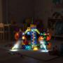 ECO TOYS Magnetni svetleci set blokova sa stazom za kuglice, 134 dela - slika 4
