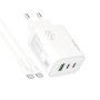 MOXOM MX-HC158 QC3.0 65W Type-C na Type-C punjač beli - slika 1