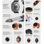 MS MOBILE DT WATCH ULTRA Smart Watch crni (narandžasta silikonska narukvica) - slika 4