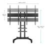 ONKRON Dual Screen VESA Panel Accessory for TS1881 Mobile TV Stand up to 90.9 kg, Black - slika 3