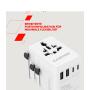 CANYON Travel Adapter OnTour 70 EU/UK/US/AUS 70W White 5291485019334 - slika 4