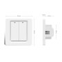 GEMBIRD ZIGBEE-SWITCH-DS102 RSH Tuya WiFi Pametni kucni prekidac sa 2 tastera EU Standard - slika 2