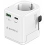 GEMBIRD Travel adapter TPA-EU1A1C20-01-W Univerzalni, sa uzemljenjem 20W - slika 1