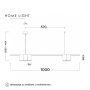 HOME LIGHT Talia 90 Visilica Coffee/Crna - slika 4