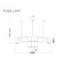 HOME LIGHT Talia 91 Visilica Coffee/Crna - slika 4