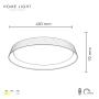 HOME LIGHT Solea 122 CCT LED plafonjera - slika 4