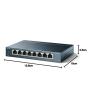 TP LINK Switch TL-SG108 Gigabit/8x RJ45/10/100/1000Mbps/Desktop metalno kuciste - slika 3