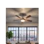 EUROLAMP Plafonski ventilator sa svetlom E27 i daljinskim upravljačem, 132 cm, 70W, nikl-braon - slika 4