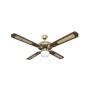 EUROLAMP Plafonski ventilator sa svetlom E27, 125 cm, 70W, braon-zlatni - slika 1