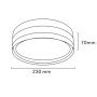HOME LIGHT LED plafonjera BLM230CW 18W CCT Bela IP65 - slika 3