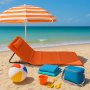 Lemon Planet Ležaljka sklopiva za plažu 140x39cm narandžasta LP-722000N - slika 1