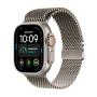 APPLE Watch Ultra 4 GPS + Cellular 49mm Natural Titanium Case with Natural Titanium Milanese Loop – L (MJAA4SE/A) - slika 1