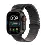 APPLE Watch Ultra 4 GPS + Cellular 49mm Black Titanium Case with Black Titanium Milanese Loop – M (MJAV4SE/A) - slika 1