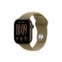 APPLE Watch Series 12 GPS 42mm Dark Bronze Aluminium Case with Olive Sport Band - M/L (MJEG4WF/A) - slika 1