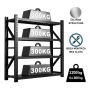 EPRO Metalna montažna polica Professional 200x200x60cm, metal-metal, 1.200kg (4x300kg) crna - slika 1