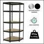 EPRO Metalna montažna ugaona polica Premium 180x90x40cm, metal-drvo, 875kg (5x175kg) - slika 1